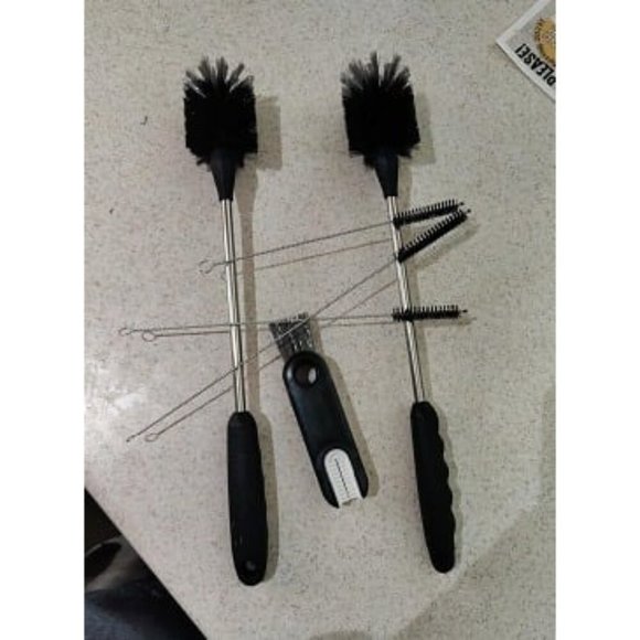 New 6 Pack Bottle Brush Set, 14" Long Handle Stainless Steel Bottle Cleaner - Picture 2 of 2